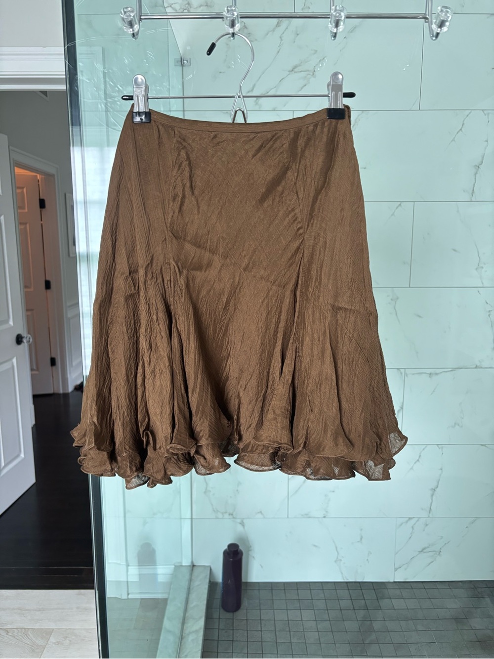 Ralph Lauren 100% silk ruffle skirt
